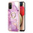 Funda Silicona Gel Goma Patron de Moda Carcasa con Anillo de dedo Soporte Y05B para Samsung Galaxy A02s