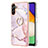 Funda Silicona Gel Goma Patron de Moda Carcasa con Anillo de dedo Soporte Y05B para Samsung Galaxy A04s