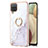 Funda Silicona Gel Goma Patron de Moda Carcasa con Anillo de dedo Soporte Y05B para Samsung Galaxy A12 Nacho