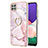 Funda Silicona Gel Goma Patron de Moda Carcasa con Anillo de dedo Soporte Y05B para Samsung Galaxy A22s 5G