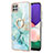 Funda Silicona Gel Goma Patron de Moda Carcasa con Anillo de dedo Soporte Y05B para Samsung Galaxy A22s 5G