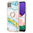 Funda Silicona Gel Goma Patron de Moda Carcasa con Anillo de dedo Soporte Y05B para Samsung Galaxy A22s 5G