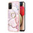 Funda Silicona Gel Goma Patron de Moda Carcasa con Anillo de dedo Soporte Y05B para Samsung Galaxy F02S SM-E025F