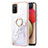 Funda Silicona Gel Goma Patron de Moda Carcasa con Anillo de dedo Soporte Y05B para Samsung Galaxy F02S SM-E025F