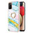 Funda Silicona Gel Goma Patron de Moda Carcasa con Anillo de dedo Soporte Y05B para Samsung Galaxy F02S SM-E025F