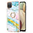 Funda Silicona Gel Goma Patron de Moda Carcasa con Anillo de dedo Soporte Y05B para Samsung Galaxy F12