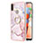 Funda Silicona Gel Goma Patron de Moda Carcasa con Anillo de dedo Soporte Y05B para Samsung Galaxy M11