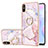 Funda Silicona Gel Goma Patron de Moda Carcasa con Anillo de dedo Soporte Y05B para Xiaomi Redmi 9A