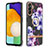 Funda Silicona Gel Goma Patron de Moda Carcasa con Anillo de dedo Soporte Y06B para Samsung Galaxy A04s