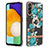 Funda Silicona Gel Goma Patron de Moda Carcasa con Anillo de dedo Soporte Y06B para Samsung Galaxy A04s