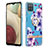 Funda Silicona Gel Goma Patron de Moda Carcasa con Anillo de dedo Soporte Y06B para Samsung Galaxy A12