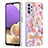 Funda Silicona Gel Goma Patron de Moda Carcasa con Anillo de dedo Soporte Y06B para Samsung Galaxy A13 4G