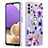 Funda Silicona Gel Goma Patron de Moda Carcasa con Anillo de dedo Soporte Y06B para Samsung Galaxy A13 4G