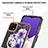Funda Silicona Gel Goma Patron de Moda Carcasa con Anillo de dedo Soporte Y06B para Samsung Galaxy F42 5G