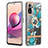 Funda Silicona Gel Goma Patron de Moda Carcasa con Anillo de dedo Soporte Y06B para Xiaomi Redmi Note 10 4G