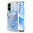 Funda Silicona Gel Goma Patron de Moda Carcasa con Anillo de dedo Soporte YB1 para Huawei Honor 90 Lite 5G