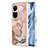 Funda Silicona Gel Goma Patron de Moda Carcasa con Anillo de dedo Soporte YB1 para Oppo Reno10 Pro 5G