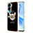 Funda Silicona Gel Goma Patron de Moda Carcasa con Anillo de dedo Soporte YB2 para Huawei Honor 90 Lite 5G