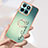Funda Silicona Gel Goma Patron de Moda Carcasa con Anillo de dedo Soporte YB2 para Huawei Honor X8b