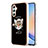 Funda Silicona Gel Goma Patron de Moda Carcasa con Anillo de dedo Soporte YB2 para Samsung Galaxy A24 4G