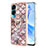 Funda Silicona Gel Goma Patron de Moda Carcasa con Anillo de dedo Soporte YB3 para Huawei Honor 90 Lite 5G