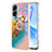 Funda Silicona Gel Goma Patron de Moda Carcasa con Anillo de dedo Soporte YB3 para Huawei Honor 90 Lite 5G