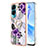 Funda Silicona Gel Goma Patron de Moda Carcasa con Anillo de dedo Soporte YB3 para Huawei Honor 90 Lite 5G