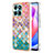 Funda Silicona Gel Goma Patron de Moda Carcasa con Anillo de dedo Soporte YB3 para Huawei Honor X6a