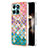 Funda Silicona Gel Goma Patron de Moda Carcasa con Anillo de dedo Soporte YB3 para Huawei Honor X8b