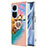 Funda Silicona Gel Goma Patron de Moda Carcasa con Anillo de dedo Soporte YB3 para Oppo Reno10 Pro 5G