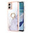 Funda Silicona Gel Goma Patron de Moda Carcasa con Anillo de dedo Soporte YB5 para Motorola Moto G53y 5G