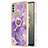 Funda Silicona Gel Goma Patron de Moda Carcasa con Anillo de dedo Soporte YB5 para Nokia C31