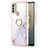 Funda Silicona Gel Goma Patron de Moda Carcasa con Anillo de dedo Soporte YB5 para Nokia C31