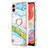 Funda Silicona Gel Goma Patron de Moda Carcasa con Anillo de dedo Soporte YB5 para Samsung Galaxy A04 4G