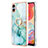 Funda Silicona Gel Goma Patron de Moda Carcasa con Anillo de dedo Soporte YB5 para Samsung Galaxy F04