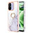 Funda Silicona Gel Goma Patron de Moda Carcasa con Anillo de dedo Soporte YB5 para Xiaomi Redmi 12C 4G