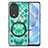 Funda Silicona Goma de Cuero Carcasa con Magnetico S01D para Huawei Honor 80 5G