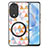 Funda Silicona Goma de Cuero Carcasa con Magnetico S01D para Huawei Honor 80 5G