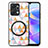 Funda Silicona Goma de Cuero Carcasa con Magnetico S01D para Huawei Honor X7a