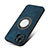 Funda Silicona Goma de Cuero Carcasa con Magnetico S07D para Apple iPhone 13