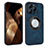 Funda Silicona Goma de Cuero Carcasa con Magnetico S07D para Apple iPhone 15 Pro