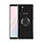 Funda Silicona Ultrafina Carcasa Transparente con Magnetico Anillo de dedo Soporte S01 para Samsung Galaxy Note 10