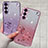 Funda Silicona Ultrafina Carcasa Transparente Flores para Samsung Galaxy S22 5G