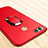 Funda Silicona Ultrafina Goma con Anillo de dedo Soporte A01 para Huawei Honor 7X Rojo