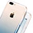 Funda Silicona Ultrafina Transparente Gradiente con Anillo de dedo Soporte para Apple iPhone 7 Plus Azul