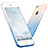 Funda Silicona Ultrafina Transparente Gradiente con Anillo de dedo Soporte para Apple iPhone 8 Azul