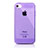 Funda Silicona Ultrafina Transparente para Apple iPhone 4 Morado