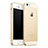 Funda Silicona Ultrafina Transparente para Apple iPhone 5 Oro