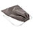 Suave Terciopelo Tela Bolsa de Cordon Carcasa para Samsung Galaxy Note 10.1 2014 SM-P600 Gris