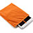 Suave Terciopelo Tela Bolsa Funda para Apple iPad Air 2 Naranja